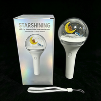 Bâton lumineux LED personnalisé avec logo rotatif, boule acrylique 3D, figurine rotative, bâton lumineux pour concert d'idole, bâton lumineux pour événement