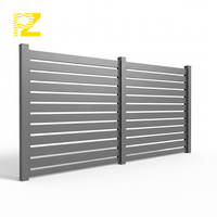 Panneaux de clôture en aluminium sur mesure, écran d'intimité pour jardin extérieur, revêtement poudré noir, résistant à la rouille, clôture légère