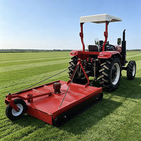 Tractor Cortacésped Compacto con Ruedas Diésel, Implemento para Jardín, Granja, Campo, Maquinaria Agrícola Potente para Cortar Césped