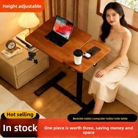 Table de chevet en métal avec plateau relevable, bureau réglable en hauteur, pliable et mobile, petit bureau mobile pour chambre à coucher, côté canapé, usage domestique, bureau d'ordinateur