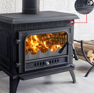 Poêle à <span class=keywords><strong>bois</strong></span> autonome en fonte pour intérieur, chauffage à combustible solide pour maison, cabane, chalet, salon, foyer - Product Image 5