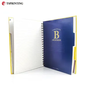 Caderno personalizado reciclável para impressão, livro de diário A5, capa dura, estampado a quente, ouro, livros de notas com espiral, impressão de caderno