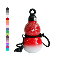 Nouvelle conception, bouteille d'eau colorée en forme de gourde, bouteille d'eau de sport anti-fuite pour la salle de sport, la course à pied, les voyages, avec corde