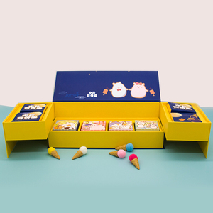 Sang Trọng Tùy Chỉnh Nổi Có Thể Tái Chế Di Chuyển Cứng Nhắc Trung Thu Lễ Hội Mặt Trăng Nhỏ Bánh Màu Hộp Quà Tặng Đầy Màu Sắc Bánh Hộp Giấy - Product Image 3