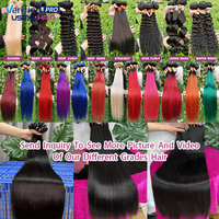 Mèches de cheveux indiens malaisiens à cuticules intactes, 100% vierges brésiliennes 10A, disponibles en longueurs de 34, 36, 38 pouces, cheveux humains péruviens