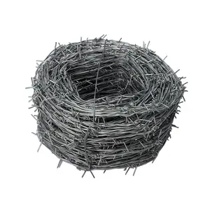 Cuerda de espinas de alambre de acero, malla de alambre de hierro con espinas, cerca de aislamiento de prisión
