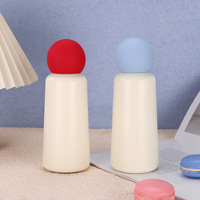 Bouteille d'eau portable en acier inoxydable de 350 ml avec bouchon à bille, nouveau design créatif, nez rouge, pour enfants