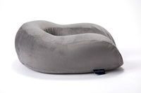 Oreiller cervical en mousse à mémoire de forme en U de qualité supérieure Motif de vague solide Tissu en bambou Caractéristiques thérapeutiques Logo personnalisable Sommeil en plein air