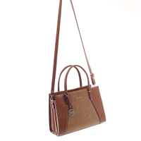 Tas Selempang Wanita Warna Kontras Terbaru, Set 3in1 Dompet & Tas Jinjing Kulit PU, Trendi untuk Kerja & Kantor, Tas Tangan Grosir