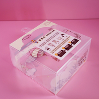 Vente en gros, emballage en plastique transparent PP coloré pour chaussures de bébé et enfants, boîte pliante
