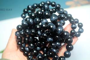Pulsera <span class=keywords><strong>de</strong></span> <span class=keywords><strong>Ojo</strong></span> <span class=keywords><strong>de</strong></span> Tigre Azul Natural Meihan, Cuentas Redondas Lisas <span class=keywords><strong>de</strong></span> <span class=keywords><strong>Piedra</strong></span> para Diseño y Fabricación <span class=keywords><strong>de</strong></span> Joyería DIY - Product Image 3