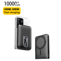 Power Bank Mini 10000mAh Pengisian Daya Ultra Cepat PD 22.5W Baru, Stand Ponsel Lipat Nirkabel Magnetik 15W