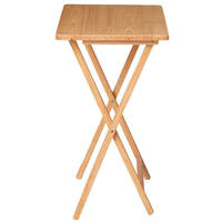 Table de collation rectangulaire personnalisée écologique Tables basses en bambou Table de plateau TV pliante pour salle à manger