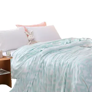 Kustom selimut berat dewasa sensorik bambu selimut tertimbang dengan pendingin untuk insomnia tertimbang selimut organik kecemasan