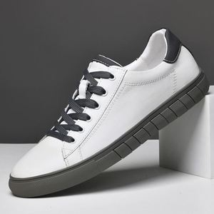 Men's Full-Grain Cowhide Sneakers, Men's Foreign Trade Plus-Size Spring White Sneakers, Outdoor Lace-Up Casual Sports <b>Shoes</b> - Product Image 4
