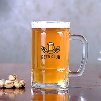 Tasse de bière vierge de sublimation de logo personnalisé de haute qualité 16oz 20oz 24oz tasses de bière de thé de café transparent avec la poignée pour le BBQ de partie