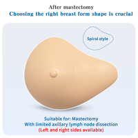 Prothèse mammaire réaliste en silicone sans huile, prothèse mammaire simple pour femmes post-mastectomie, survivantes du cancer