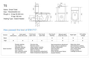 <span class=keywords><strong>WC</strong></span> intelligent de qualité supérieure, en céramique, à poser au sol, deux pièces, pour salle de bain - Product Image 3