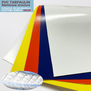 Structure de membrane de PVC de ventes directes d'usine de <span class=keywords><strong>tissu</strong></span> de polyester enduit par PVC imperméable durable de JS pour la membrane d'architecture - Product Image 1