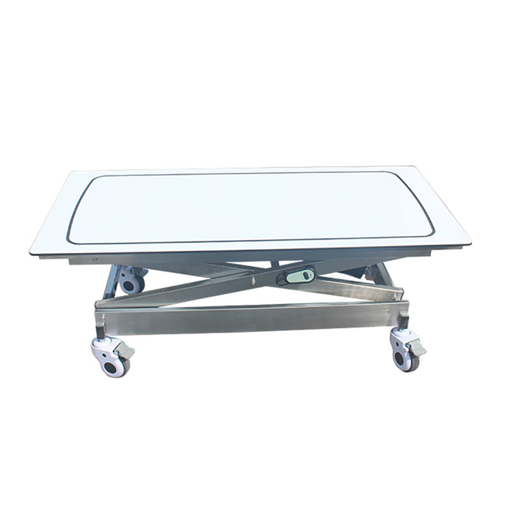 Mesa de operaciones de elevación de acero inoxidable para veterinaria de diseño conciso Mesa de cirugía