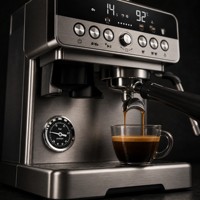 Machine à expresso avec moulin intégré 110V 120V 20 bars, double chaudière, semi-automatique, USA 110 Volts