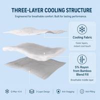 Couette respirante double face OEKO Grey Q-Max>0.4 Cool Tech, insert de couette doux et rafraîchissant