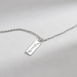 Thorn Rose Couple Necklaces Silver Clavicle Chain Floral Design Gift For Him Her - Product Image 4