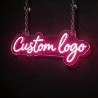 Enseigne néon LED multicolore personnalisable avec panneau arrière en acrylique, étanche IP65, pour la décoration de maison, bar, boutique, fête, mariage, usage commercial
