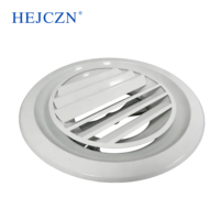 Diffuseur rond moderne en aluminium à surface lisse pour ventilation intérieure, à fixation au plafond, pour climatisation