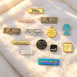 Metal <b>Labels</b> Zinc Alloy Antique Brass Finish for Coats Overcoats Outerwear Garments Factory Wholesale Bulk OEM Service - Product Image 5