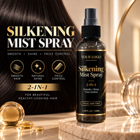 Spray capillaire lissant en gros à base d'huile, effet brillant et anti-frisottis, pour perruques, tissages et cheveux naturels