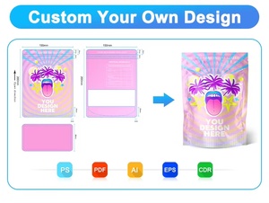 Tùy Chỉnh 3 Bên Con Dấu Dây Kéo Túi Độ Ẩm Bằng Chứng Holographic Pouch Túi Với Cửa Sổ Mỹ Phẩm Đồ Trang Sức Bao Bì Doypack - Product Image 5