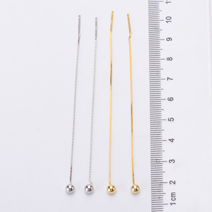 Accessoires en argent S925 pour la création de bijoux, perles rondes de 7 à 10 mm avec trou traversant, boucles d'oreilles pendantes 20745, plateau vide avec perles de 7 à 10 mm - Product Image 2