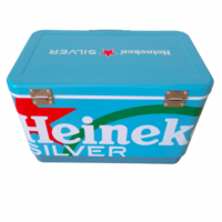Cooler Portátil de Metal 30L/40L/50L, Caixa Térmica para Manter Frio, Ideal para Promoções
