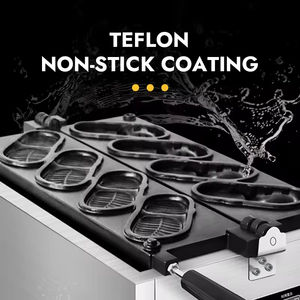 Machine à gaufres en forme de Crocs avec affichage de la température, en acier inoxydable, commerciale, antiadhésive, électrique, pour gaufres et crêpes - Product Image 6