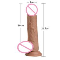 Realistischer Dildo mit flüssigem Silikon und starkem Saugnapf, G-Punkt und Anal stimulator, Sexspielzeug für Erwachsene für Frauen Männer Paar