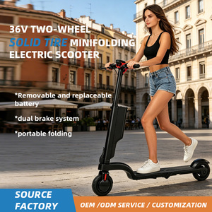 Vente en gros de trottinettes électriques pliables légères à deux roues pour adultes, pneus pleins 36V, pour les trajets quotidiens, fournisseur d'usine AFTFA - Product Image 1