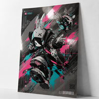 Affiches personnalisées avec impression 3D, vernis UV en relief, impression UV sélective, effet texturé en relief, couleurs néon vibrantes, pour Comic Con et Anime