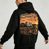 Hoodie Pullover Pria Custom Logo Cetak untuk hoodie grafis streetwear dibuat dengan Teknologi DTF Heat