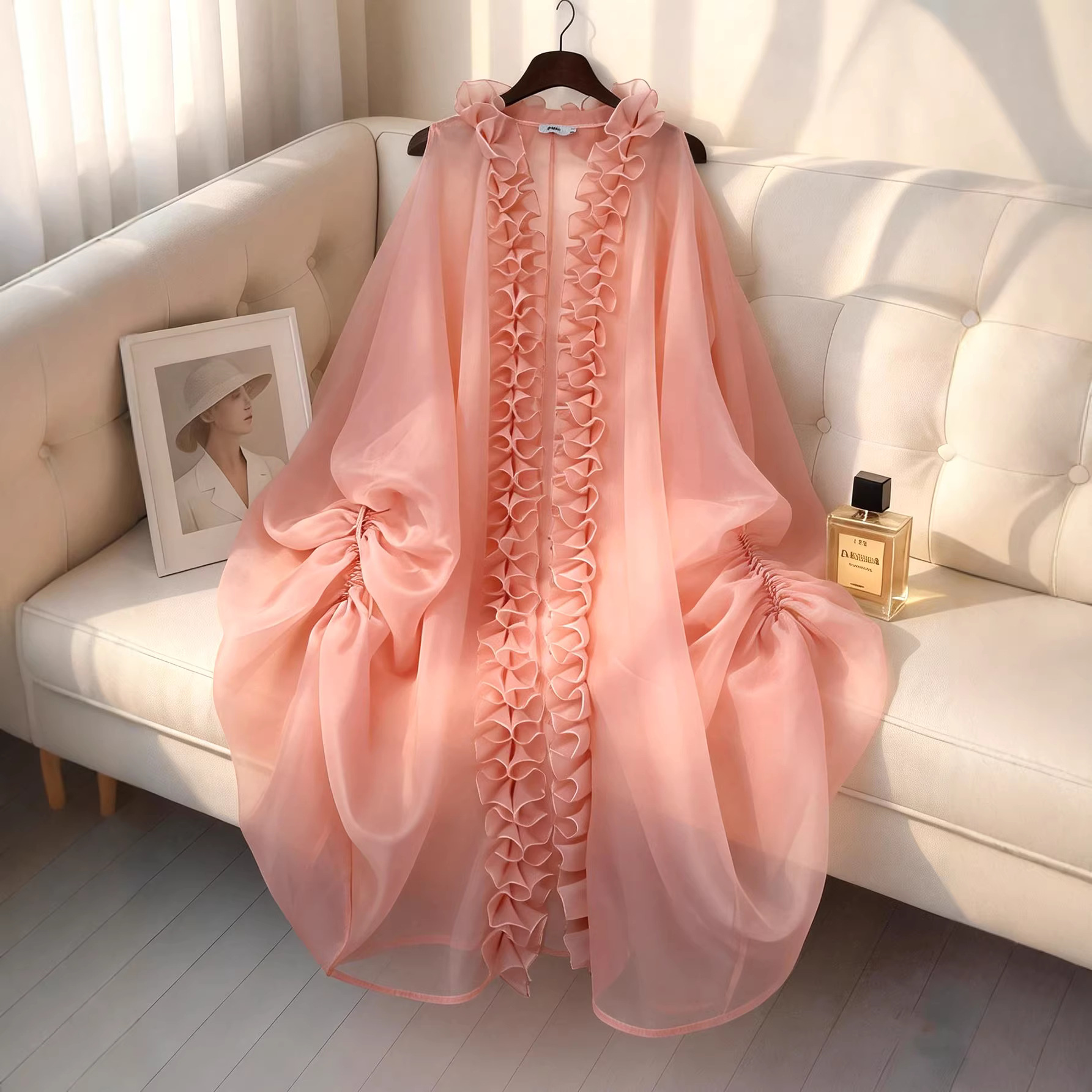 Camisa exterior rosa
