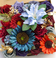 Boîte de fleurs artificielles en forme de rose, kit de fleurs à faire soi-même, parfait pour les décorations de mariage et d'événements