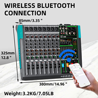 Console de mixage audio professionnelle PA8 de haute qualité, contrôleur DJ 8 canaux avec 256 effets de réverbération