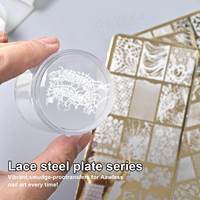 Plaque de tamponnage pour nail art multi-motifs Papillon Fleur Forêt en acier inoxydable doré, outil de manucure DIY
