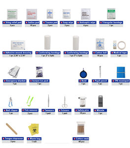 2025 Fábrica Nueva OEM/ODM Botiquín de primeros auxilios Logotipo personalizado y tamaño Más vendido Botiquín de primeros auxilios ecológico con suministros médicos - Product Image 6