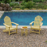 Chaise de jardin Adirondack résistante aux intempéries en gros, mobilier d'extérieur imperméable pour patio, coussin en PEHD pour chambre et salle à manger