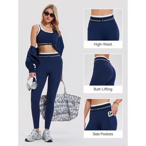 Ensemble de survêtement deux pièces pour femme : sweat à capuche court zippé et leggings taille haute – Tenue de yoga décontractée et respirante en Spandex - Product Image 4
