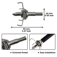 Pointes de flèches Judo Broadheads 100 grains, vis 4 mm, pour la chasse, le tir à l'arc, accessoires DIY, arc composé, cible