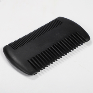 Peigne à double face en bois massif finition noire, à dents fines, anti-poux et anti-pellicules, antistatique, outil de toilettage du cuir chevelu, vente en gros - Product Image 2