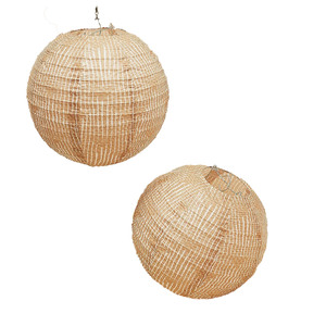 Lanternes de 10 pouces en toile de lin imprimée et papier de jute, style Guangzhou Chine, rustique, bohème, <span class=keywords><strong>vintage</strong></span>, rétro, pour décoration de festivals et événements - Product Image 3