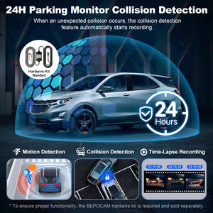 Caméra de tableau de bord 4K à 2 lentilles 3 ''avant et arrière avec Wi-Fi Caméra de tableau de bord grand angle 170 ° pour moniteur de stationnement de voitures Boîte noire de voiture 4k ZD58A + 64G - Product Image 6